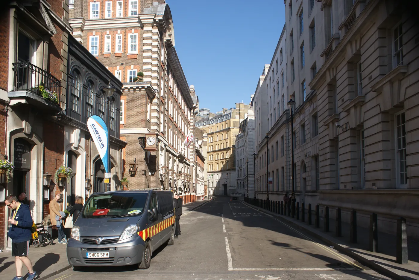 The street of Great Scotland Yard seen from Whitehall