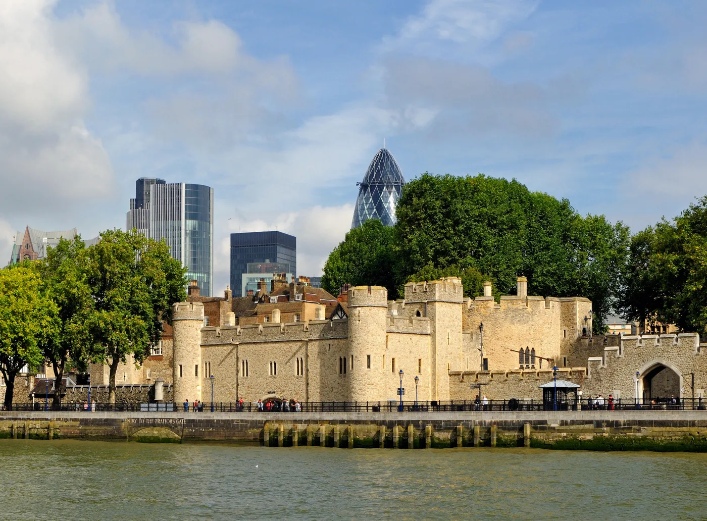 The arched water entrance known as Traitors' Gate at the Tower of London