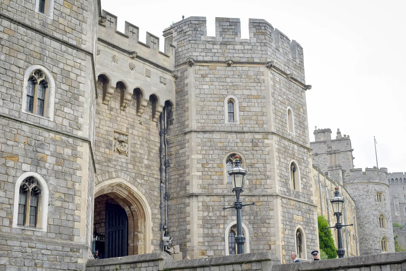 Stone King Henry VIII Gate of Windsor Castle on Castle Hill